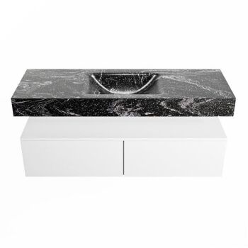 corian waschtisch set alan dlux 130 cm schwarz marmor lava ADX130Tal2lM1lav