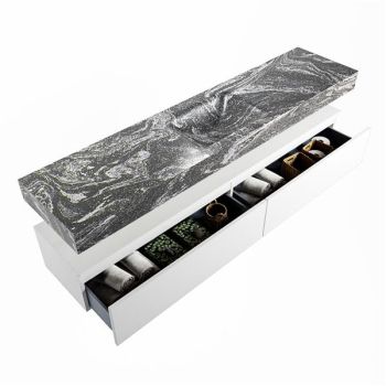 corian waschtisch set alan dlux 200 cm schwarz marmor lava ADX200Tal2lM1lav