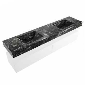 corian waschtisch set alan dlux 200 cm schwarz marmor lava ADX200Tal2lD2lav