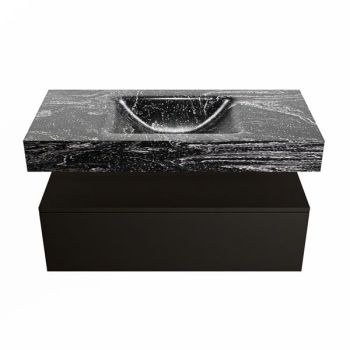 corian waschtisch set alan dlux 100 cm schwarz marmor lava ADX100Urb1lM1lav