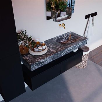 corian waschtisch set alan dlux 130 cm schwarz marmor lava ADX130Urb2lR0lav