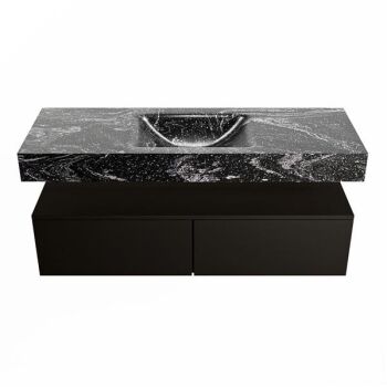 corian waschtisch set alan dlux 130 cm schwarz marmor lava ADX130Urb2lM1lav