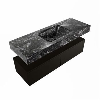 corian waschtisch set alan dlux 130 cm schwarz marmor lava ADX130Urb2lM1lav