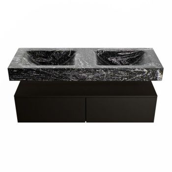 corian waschtisch set alan dlux 130 cm schwarz marmor lava ADX130Urb2lD2lav