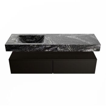 corian waschtisch set alan dlux 150 cm schwarz marmor lava ADX150Urb2ll1lav