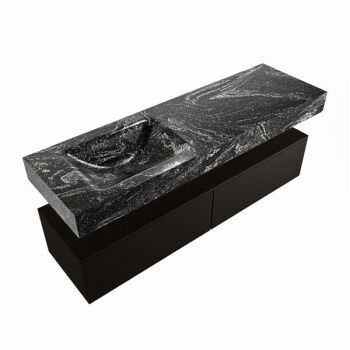 corian waschtisch set alan dlux 150 cm schwarz marmor lava ADX150Urb2ll1lav