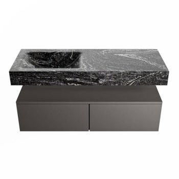 corian waschtisch set alan dlux 120 cm schwarz marmor lava ADX120Dar2ll1lav