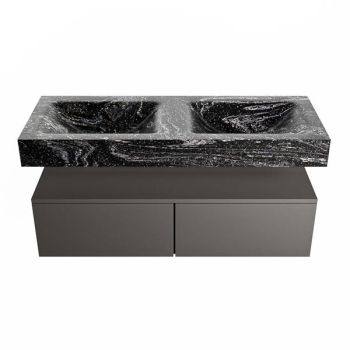 corian waschtisch set alan dlux 120 cm schwarz marmor lava ADX120Dar2lD2lav