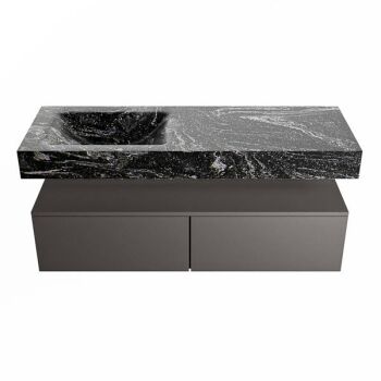 corian waschtisch set alan dlux 130 cm schwarz marmor lava ADX130Dar2ll0lav