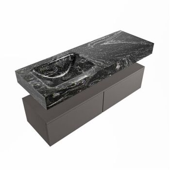 corian waschtisch set alan dlux 130 cm schwarz marmor lava ADX130Dar2ll0lav