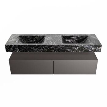 corian waschtisch set alan dlux 150 cm schwarz marmor lava ADX150Dar2lD2lav