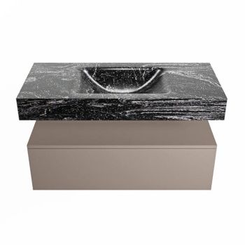 corian waschtisch set alan dlux 100 cm schwarz marmor lava ADX100Smo1lM0lav