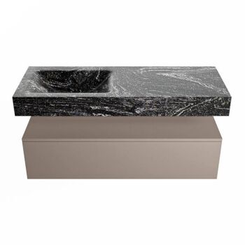 corian waschtisch set alan dlux 120 cm schwarz marmor lava ADX120Smo1ll1lav