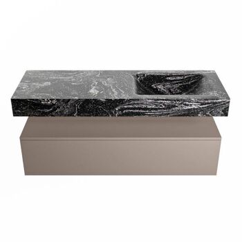 corian waschtisch set alan dlux 130 cm schwarz marmor lava ADX130Smo1lR0lav