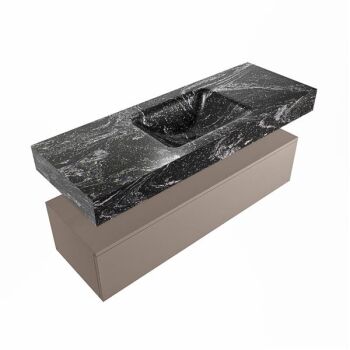 corian waschtisch set alan dlux 130 cm schwarz marmor lava ADX130Smo1lM1lav