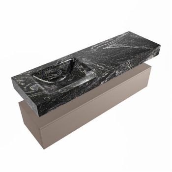 corian waschtisch set alan dlux 150 cm schwarz marmor lava ADX150Smo1ll1lav