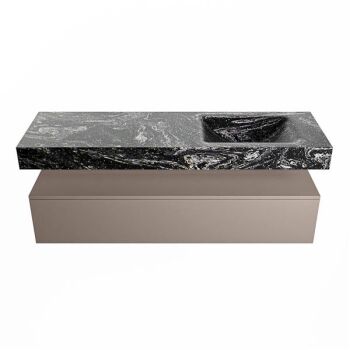 corian waschtisch set alan dlux 150 cm schwarz marmor lava ADX150Smo1lR1lav