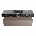 corian waschtisch set alan dlux 130 cm schwarz marmor lava ADX130Smo2lM1lav