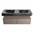 corian waschtisch set alan dlux 130 cm schwarz marmor lava ADX130Smo2lD2lav