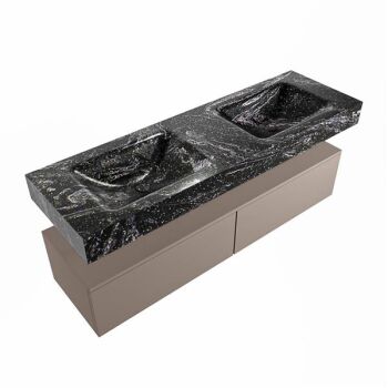 corian waschtisch set alan dlux 150 cm schwarz marmor lava ADX150Smo2lD2lav