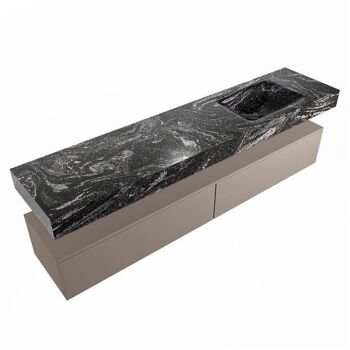 corian waschtisch set alan dlux 200 cm schwarz marmor lava ADX200Smo2lR1lav