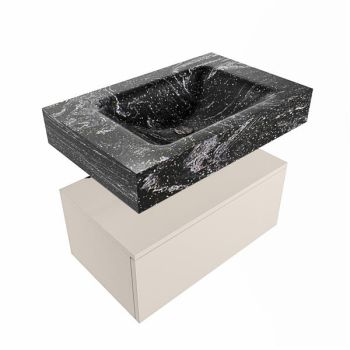 corian waschtisch set alan dlux 70 cm schwarz marmor lava ADX70lin1lM0lav