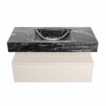 corian waschtisch set alan dlux 100 cm schwarz marmor lava ADX100lin1lM0lav