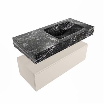 corian waschtisch set alan dlux 100 cm schwarz marmor lava ADX100lin1lR0lav