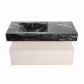corian waschtisch set alan dlux 100 cm schwarz marmor lava ADX100lin1ll1lav