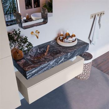 corian waschtisch set alan dlux 110 cm schwarz marmor lava ADX110lin1ll0lav