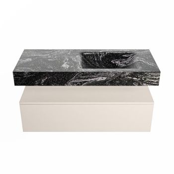 corian waschtisch set alan dlux 110 cm schwarz marmor lava ADX110lin1lR1lav