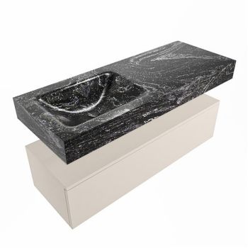 corian waschtisch set alan dlux 120 cm schwarz marmor lava ADX120lin1ll0lav
