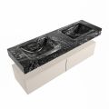 corian waschtisch set alan dlux 150 cm schwarz marmor lava ADX150lin2lD0lav
