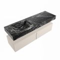 corian waschtisch set alan dlux 150 cm schwarz marmor lava ADX150lin2ll1lav