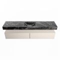 corian waschtisch set alan dlux 200 cm schwarz marmor lava ADX200lin2lM0lav