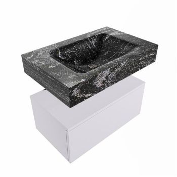 corian waschtisch set alan dlux 70 cm schwarz marmor lava ADX70cal1lM0lav