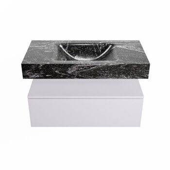 corian waschtisch set alan dlux 90 cm schwarz marmor lava ADX90cal1lM1lav