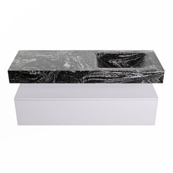 corian waschtisch set alan dlux 130 cm schwarz marmor lava ADX130cal1lR0lav