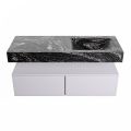 corian waschtisch set alan dlux 120 cm schwarz marmor lava ADX120cal2lR0lav