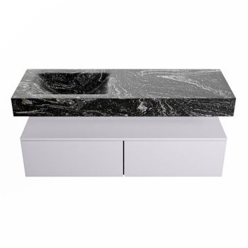 corian waschtisch set alan dlux 130 cm schwarz marmor lava ADX130cal2ll0lav