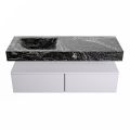 corian waschtisch set alan dlux 130 cm schwarz marmor lava ADX130cal2ll0lav