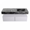 corian waschtisch set alan dlux 130 cm schwarz marmor lava ADX130cal2lR0lav