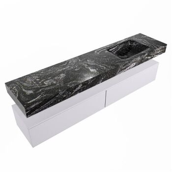 corian waschtisch set alan dlux 200 cm schwarz marmor lava ADX200cal2lR0lav