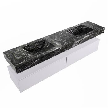 corian waschtisch set alan dlux 200 cm schwarz marmor lava ADX200cal2lD2lav