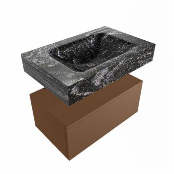 corian waschtisch set alan dlux 70 cm schwarz marmor lava ADX70Rus1lM0lav