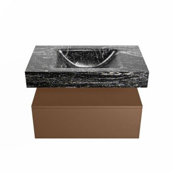 corian waschtisch set alan dlux 80 cm schwarz marmor lava ADX80Rus1lM0lav