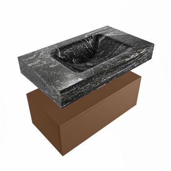 corian waschtisch set alan dlux 80 cm schwarz marmor lava ADX80Rus1lM0lav