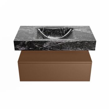 corian waschtisch set alan dlux 90 cm schwarz marmor lava ADX90Rus1lM1lav
