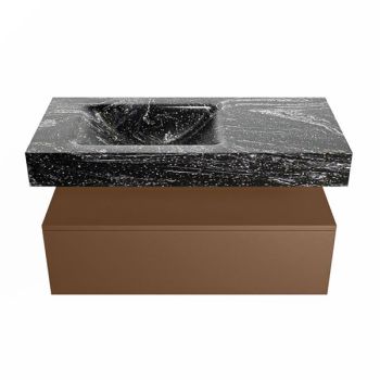 corian waschtisch set alan dlux 100 cm schwarz marmor lava ADX100Rus1ll0lav