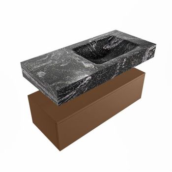 corian waschtisch set alan dlux 100 cm schwarz marmor lava ADX100Rus1lR0lav
